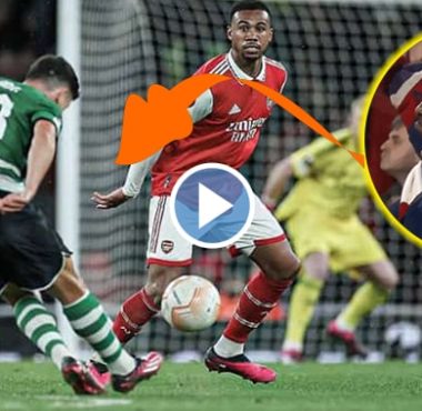 Video Sporting score 'one of best goals ever' by chipping Arsenal's Ramsdale from halfway line