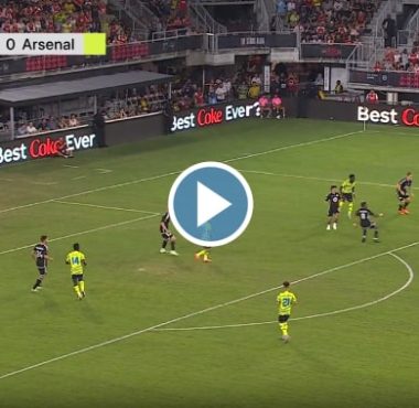 Video: Gabriel Jesus opens the scoring for Arsenal with an outrageous finish