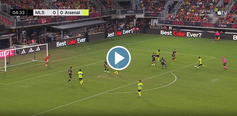 Video: Gabriel Jesus opens the scoring for Arsenal with an outrageous finish