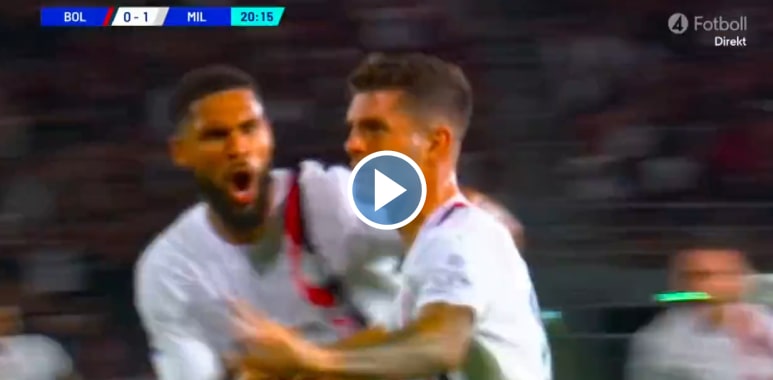 Video: Christian Pulisic scores his first goal for AC Milan