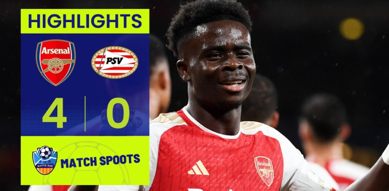 All Goals & Highlights: Arsenal 4-0 PSV Eindhoven