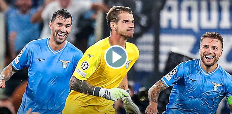 Video: lazio keeper ivan provedel with an equalizer at the death