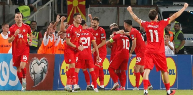 Italy lost points in North Macedonia