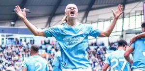 Haaland’s Heroics: Four-Goal Feast Fires City Forward in Title Tussle