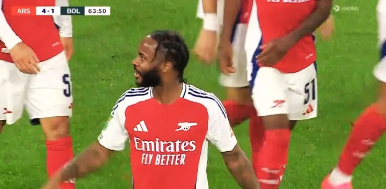 Video: First goal in Arsenal colours for Raheem