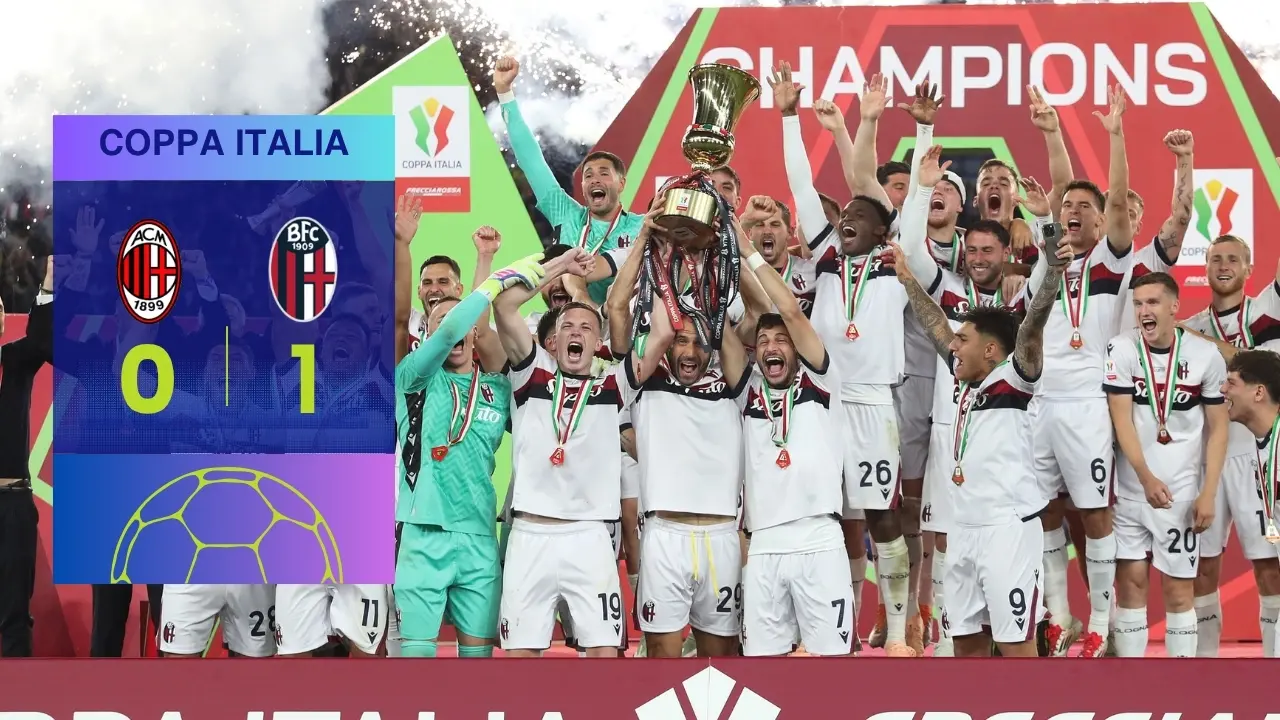 Bologna Wins Coppa Italia After Beating AC Milan 1-0