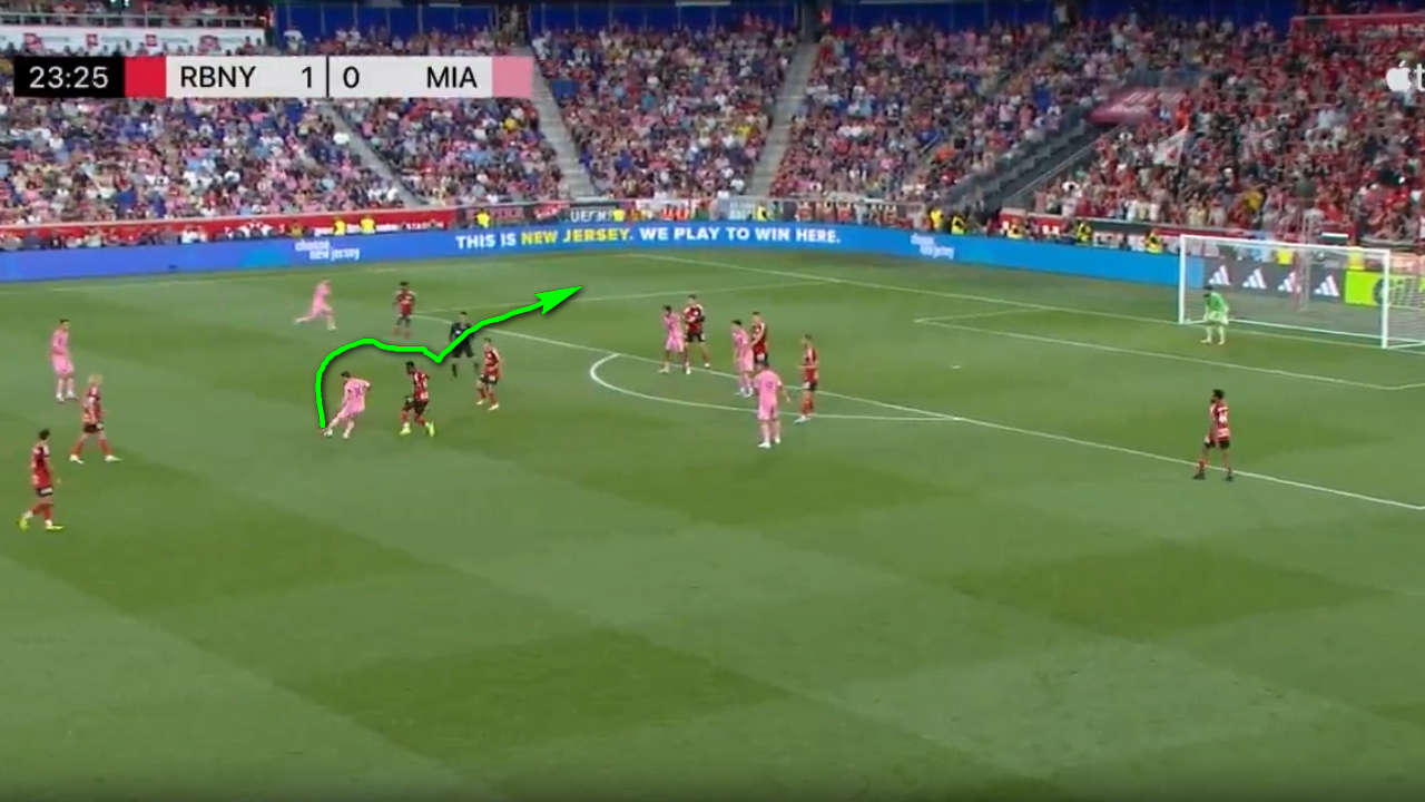 This pass from Messi to set up Jordi Alba