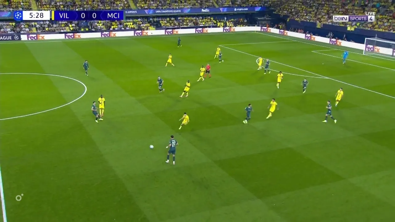 Villarreal vs Man City Live Score Champions League